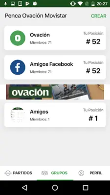 Penca Ovación Movistar android App screenshot 0